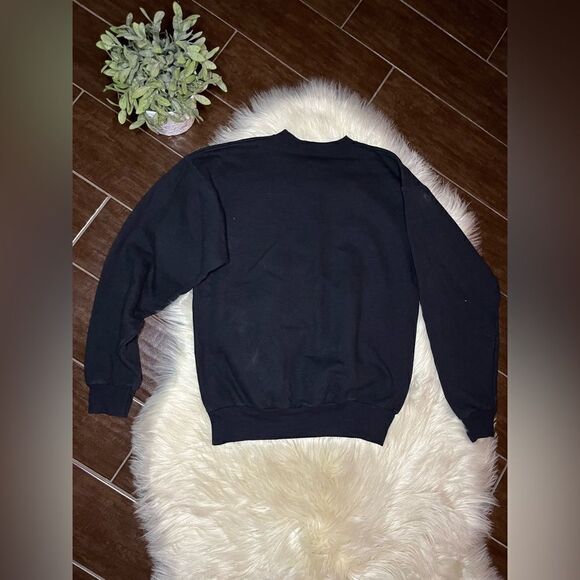 Hanes comfort blend black holiday screen print sweatshirt sz small - Picture 3 of 5